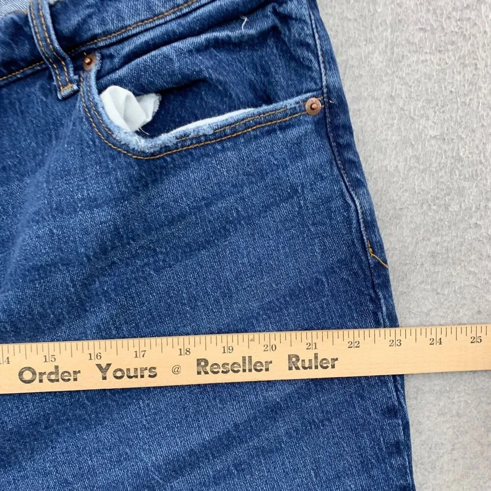 Abercrombie & Fitch Jeans 35/20R 90s Straight Ultra High Rise Stretch Denim - Picture 8 of 16